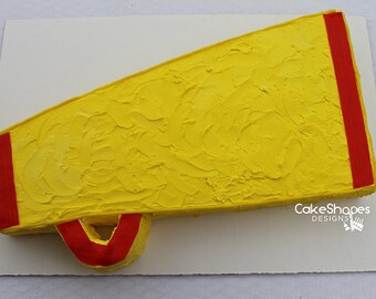 Modèle imprimable de gâteau découpé en mégaphone pour créer un gâteau en forme de mégaphone / un gâteau découpé - équipe de pom-pom girls, entraîneur de pom-pom girls, faire-part