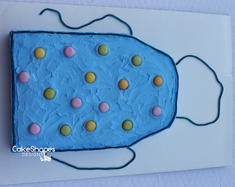 Tablier imprimable, modèle de gâteau découpé pour créer un gâteau en forme / un gâteau découpé - pour la fête des mères, la fête des pères, un chef cuisinier, un grillmaster, un barbecue