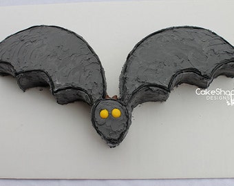 Modèle imprimable de gâteau découpé en forme de chauve-souris pour créer un gâteau en forme de chauve-souris / gâteau découpé - Halloween, vampire, soirée en regardant les chauves-souris en vol