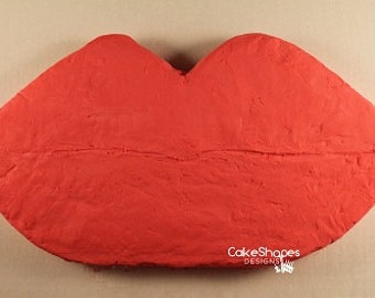 Modèle imprimable de gâteau découpé pour les lèvres pour créer un gâteau en forme de lèvres / gâteau découpé - chérie, fiançailles, premier baiser, enterrement de vie de jeune fille