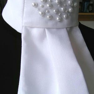 Ready Tied White Riding Stock Tie - Dressage/Hunting/Eventing/Show