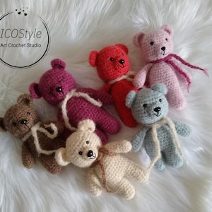 Coffee crochet teddy bear, knitted plush personalized bear, stuffed teddy bear baby shower gift,teddy bear toy doll,teddy bear nursery