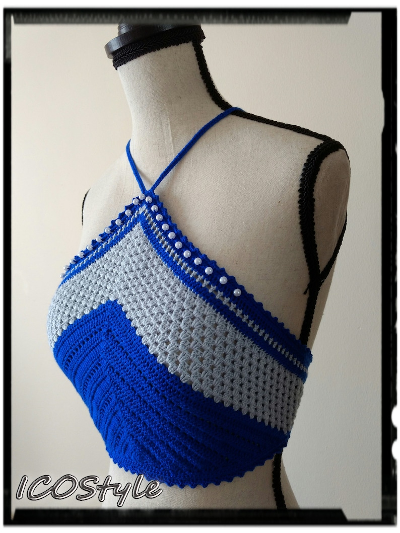Women Top READY TO SHIP Crochet Crop Top Boho Crop Top Crop Top Boho Top Festival Crop Top Crochet Halter Top