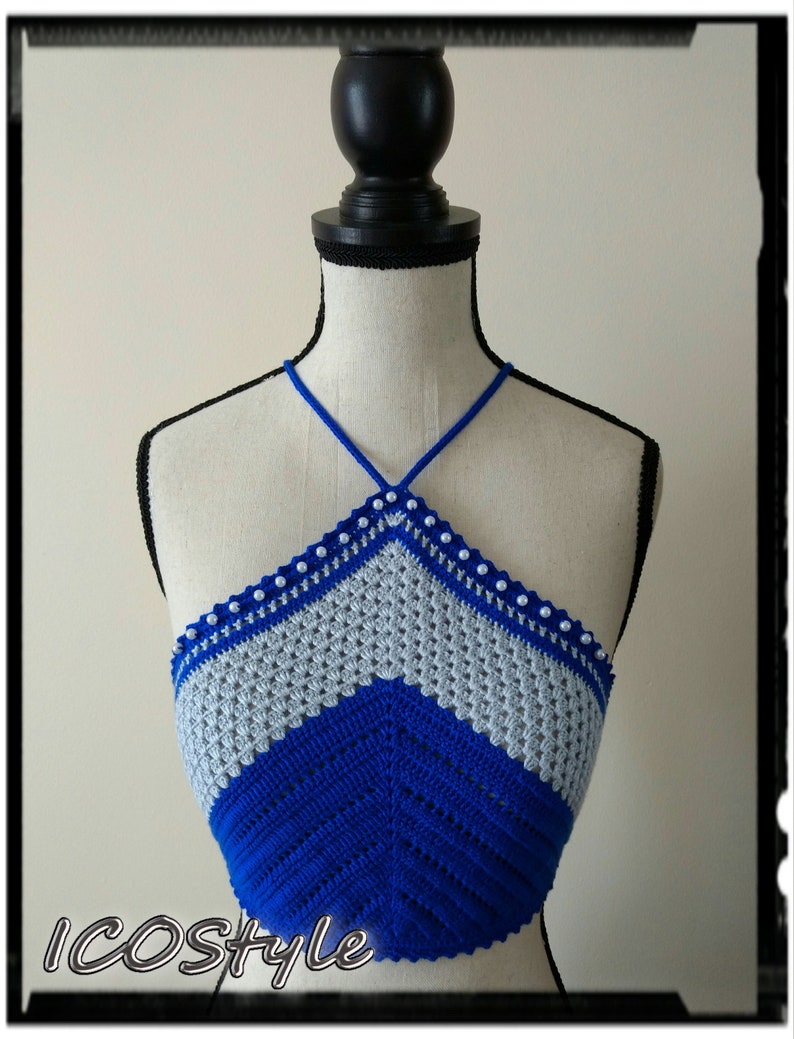 Women Top READY TO SHIP Crochet Crop Top Boho Crop Top Crop Top Boho Top Festival Crop Top Crochet Halter Top