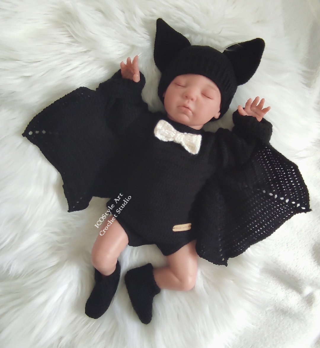 Baby Halloween Costume Newborn Crochet Baby Bat Outfitcrochet Etsy Sweden