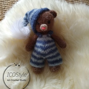Kaffee häkeln Teddybär, gestrickte Plüsch personalisierte Bär, gefüllte Teddybär Baby-Dusche-Geschenk, Teddybär Spielzeug Puppe, Teddybär Kindergarten
