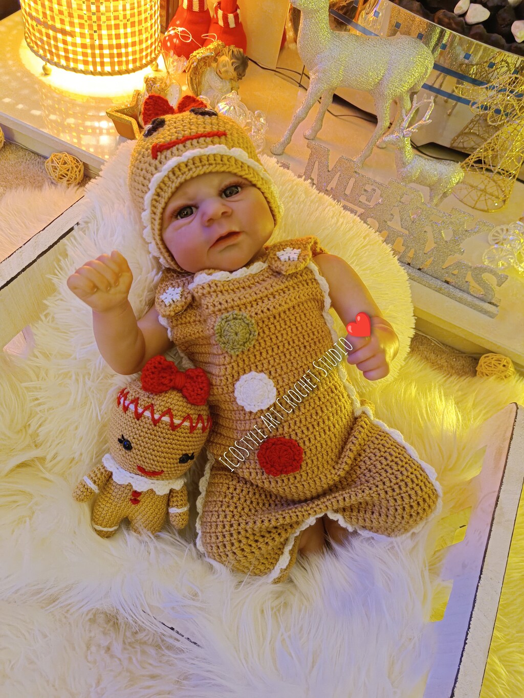 Set Fotografico Neonato Uncinetto - Cappello E Pantaloni Per Servizio Baby