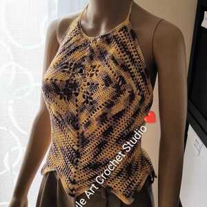 Crochet Crop Top, Boho Crop Top, Crop Top, Festival Crop Top, Crochet Halter Top, Boho Top, Crop Top, Women Top, READY TO SHIP size 12/14