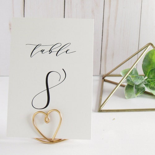 Heart Table Place Card Holders SET OF 12 for Weddings Etsy