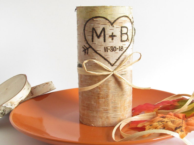 Birch Wood Candle Rustic Wedding Candle Birch Candle Birch Etsy