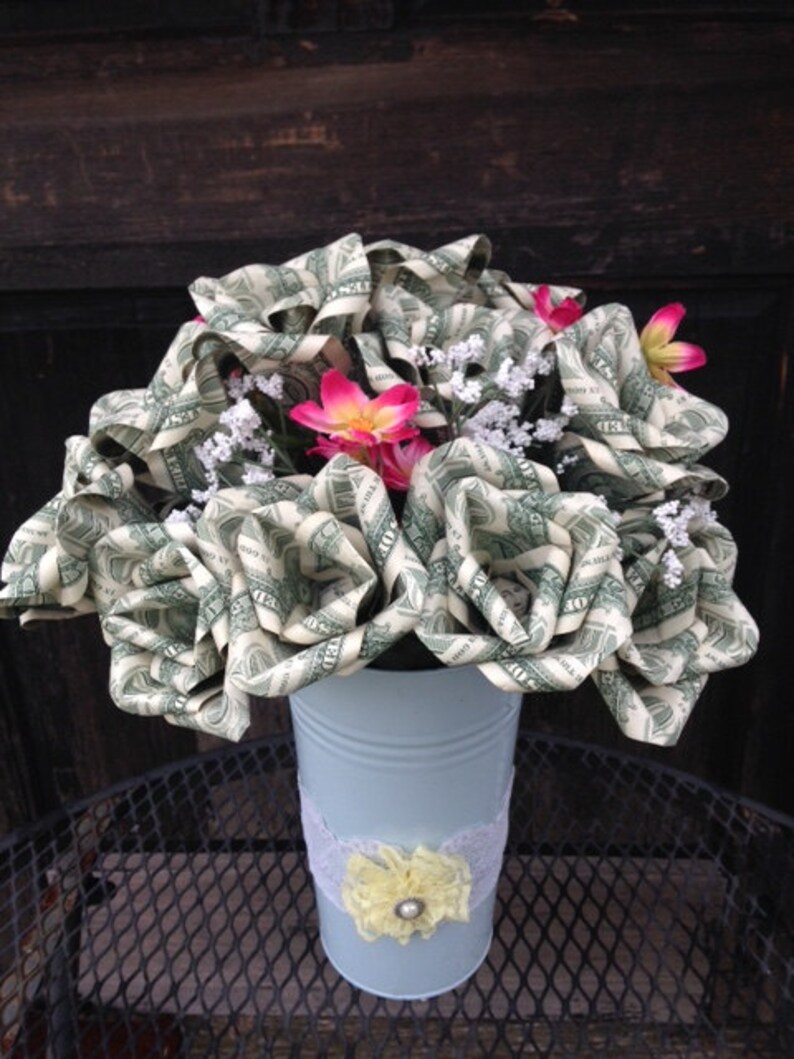 M!   oney Rose Bouquet Christmas Gift Money Bouquet Money Etsy - image 0