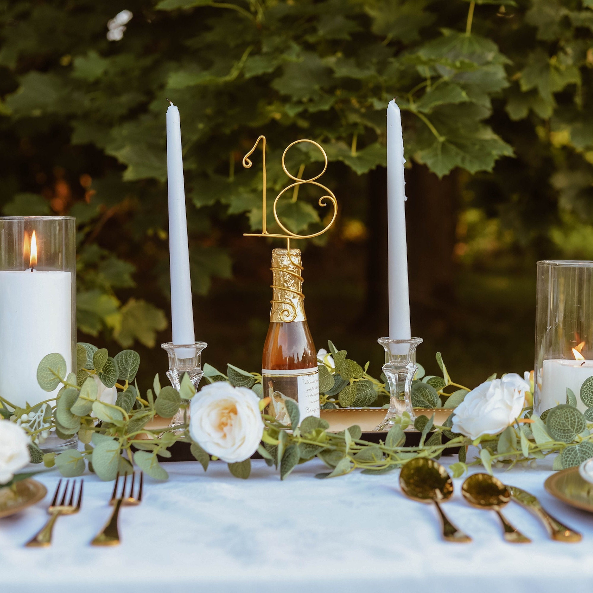 Wire Wine Bottle Table Numbers, Set of 5, Handmade Wedding and Party ...
