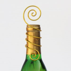 Wine Bottle Place Card Holders, Set of 5, Handmade Champagne Bottle ...