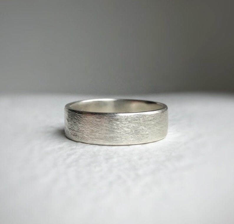 Handcrafted Wedding Band Rustic Sterling Silver Wedding Band | Etsy