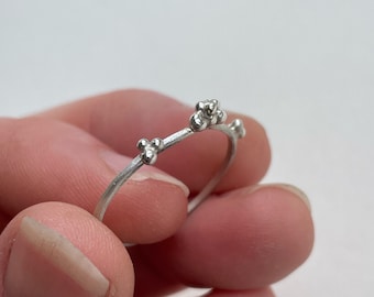 Made to order - Sweet granulated Sterling Silver - 1mm - stacking ring