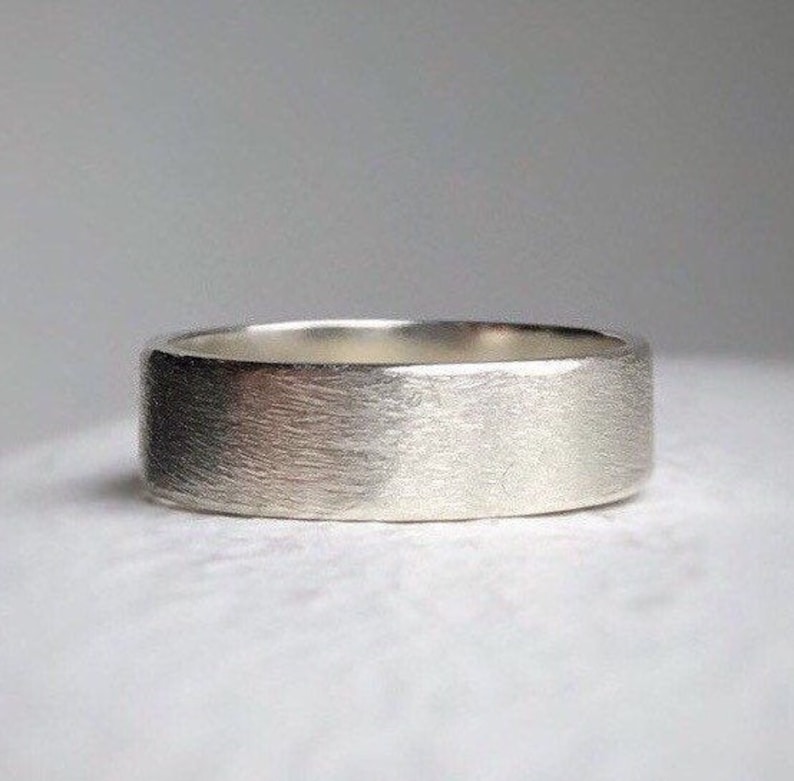 Handcrafted Wedding Band Rustic Sterling Silver Wedding Band | Etsy