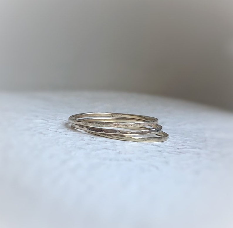thin wedding ring stacking rings stacking gold band minimal band Tiny gold ring Solid gold Ultra thin gold band