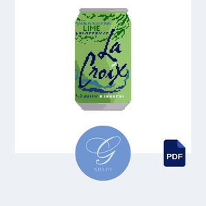 Patrón PDF de bordado y punto de cruz de La Croix / Guía de diseño
