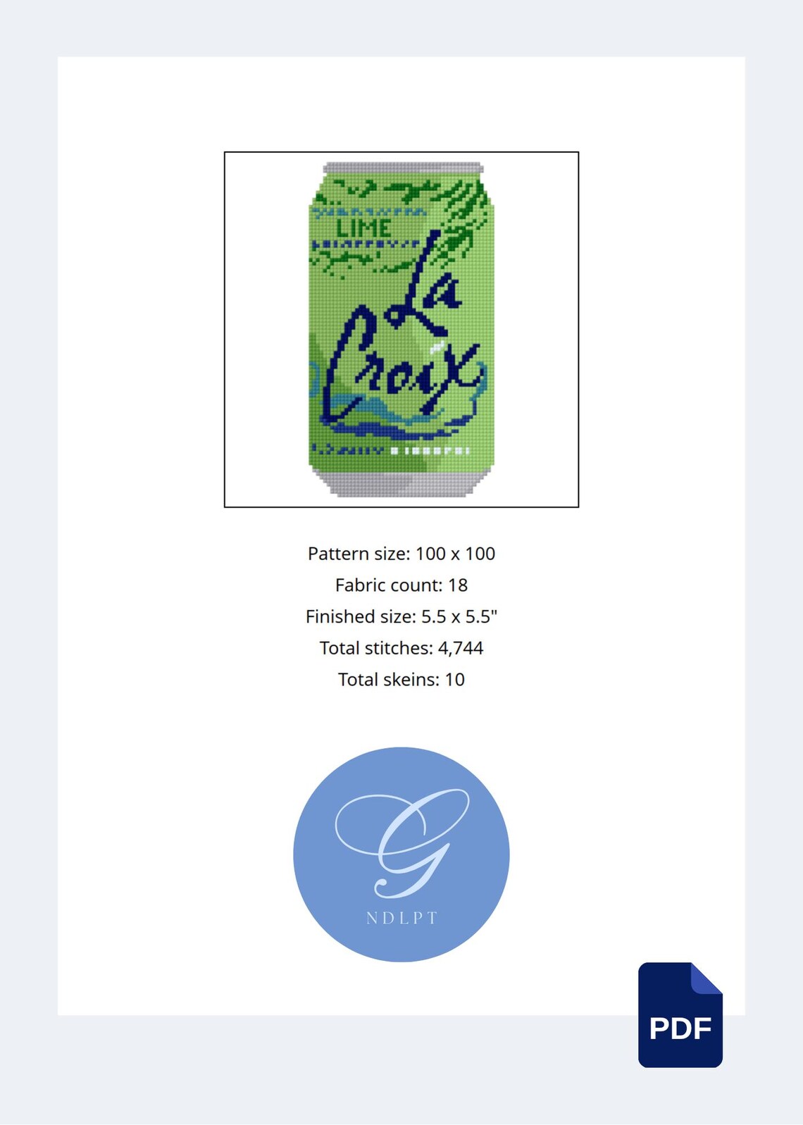 La Croix Needlepoint & Cross Stitch PDF Pattern / Design Guide - Etsy