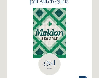 Maldon zeezoutnaaldpunt en kruissteek pdf-patroon / ontwerpgids
