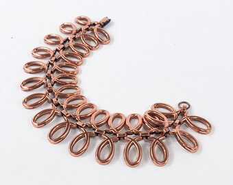 Cobre sólido 1//4 de una pulgada de ancho para hombre pulsera de enlace de 10 pulgadas CB651G.
