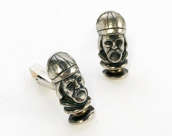 1950s Silver Soldier Cufflinks | 50s Soldier Silver Cufflinks | Gifts for Him | Swank