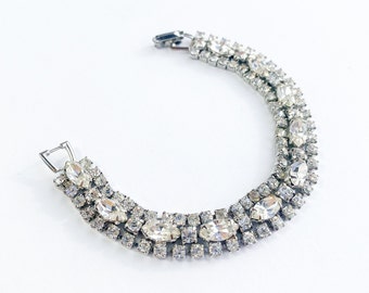 Weiss | 1950s  Rhinestone Bracelet | 50s Narrow Rhinestone Bracelet | Weiss