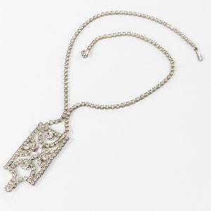 1950er Jahre Strass Anhänger Halskette | 50er Jahre Strass-Halskette