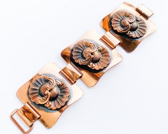 1950s Copper Link Bracelet | 50s Copper Bracelet | Genuine Copper