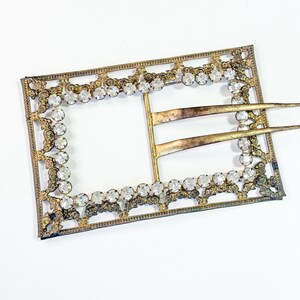1900s Rhinestone Buckle | 1900s Large Rhinestone Buckle