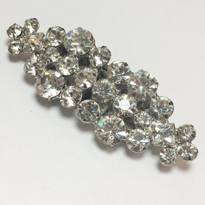 1950s Rhinestone Duette Brooch 50s Rhinestone Duette Pin Rhinestone Dress Clips image 4