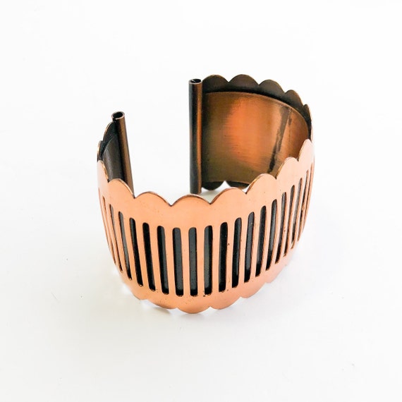 1950s Copper Cuff Bracelet | 50s Copper Wide Cuff 