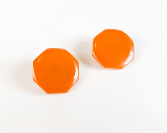 1950s Butterscotch Bakelite Earrings | 50s Bakelite Clip Earrings