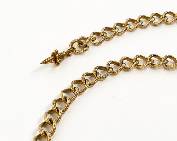 1940s Gold Rhinestone & Art Glass Necklace | 40s … - image 7