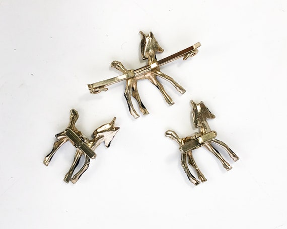 1940s Black Horse Cufflinks Set | Vintage Cufflin… - image 7