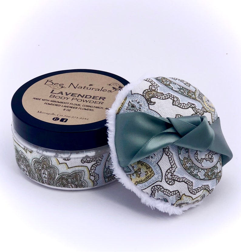 Talcumfree Scented Loose Body Powder with Powder Puff Etsy