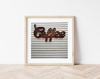 Coffee Sign Photography Print, Coffee Wall Art, Coffee Print, [Coffee]