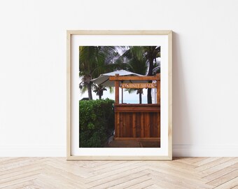 Coconut Shack Print, Caribbean Print, Island Life Photo, Turks & Caicos Print, Beach Bar Print [Coconut Shack]