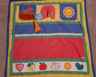 Vintage 1987 Playskool Fold 'N Go Activity Mat Quilt