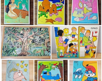 Vintage Wooden Tray Puzzles Playskool Puzzle Golden Puzzle