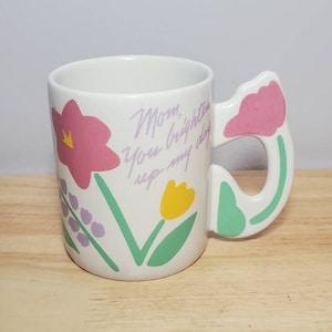 Vintage Avon 12oz Ceramic Floral Mom Coffee Mug