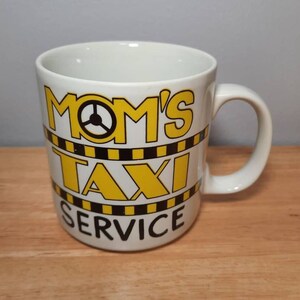 Vintage 80&#39;s Russ Berrie Mom&#39;s Taxi Service 12oz Ceramic Coffee Mug