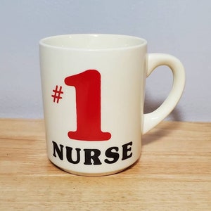 Vintage #1 Nurse 9oz Ceramic Coffee Mug Gift