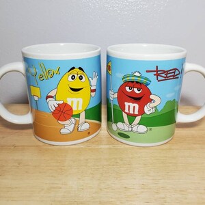 Vintage 2002 M&Ms Mars Candy Coffee Mugs
