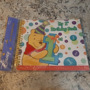 Vintage Disney Winnie The Pooh My 1st Birthday Memory Keepsake Book