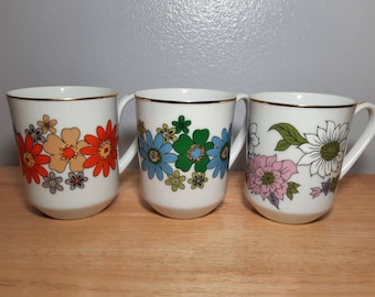 Vintage Floral Porcelain Tea Cup (Each Sold Separately)
