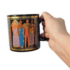 Vintage 1988 Laurel Burch Tribal Spirit 12oz Coffee Mug