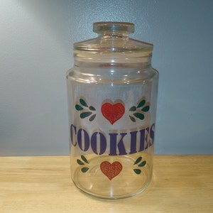 Vintage Glass Cookie Jar