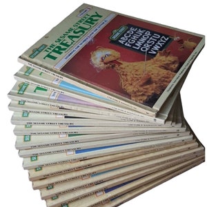 Vintage 1983 Sesame Street Treasury Complete Book Set Vol 1-15