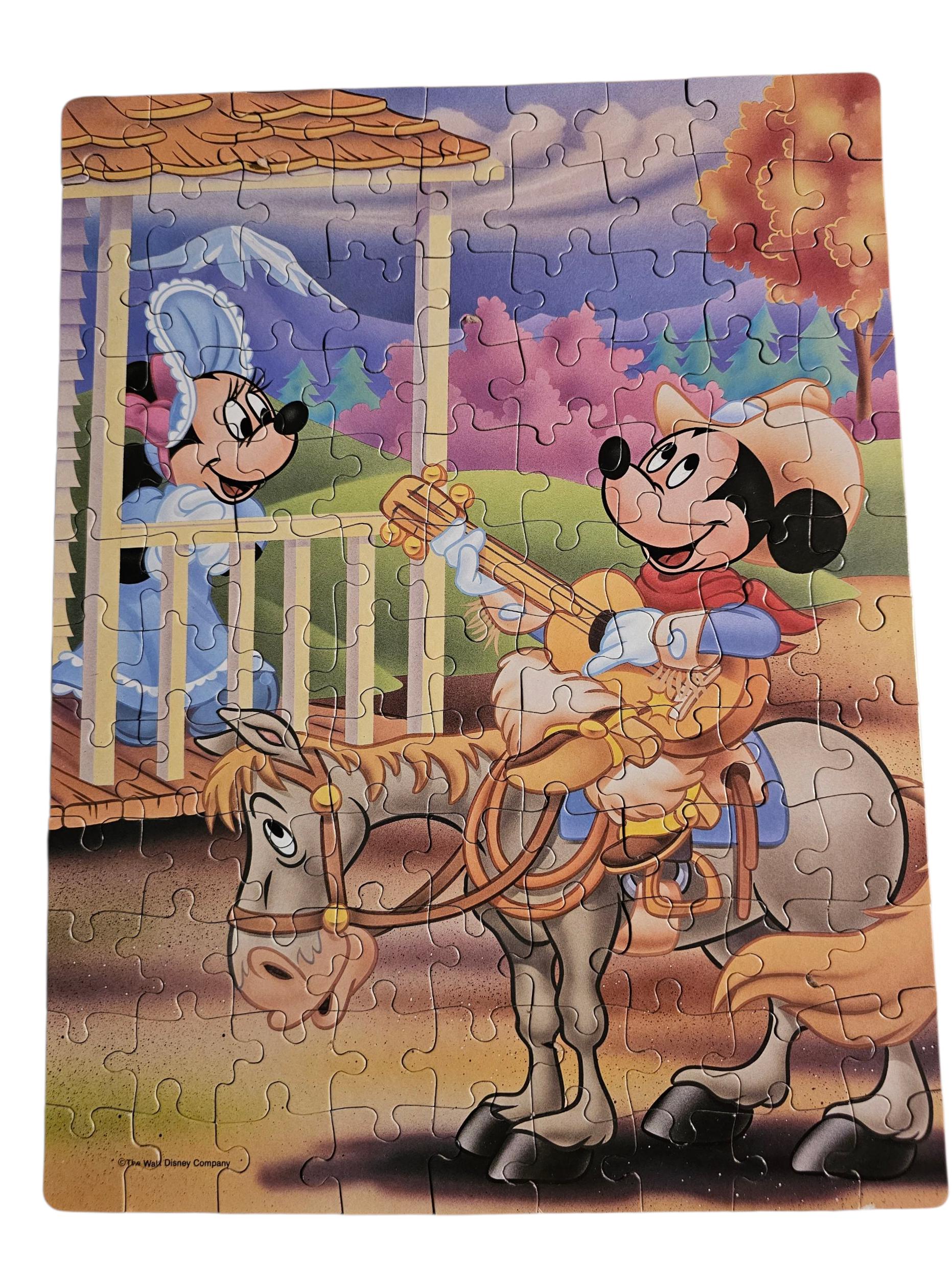 Vintage Disney Mickey Mouse & Minnie Mouse 100 Piece Jigsaw Puzzle